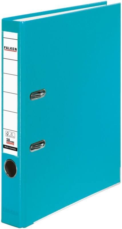 Classeur à levier Falken Étroit PP-Color A4 50 mm Turquoise 2 Anneaux Plastique