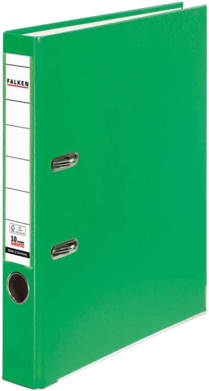 Classeur à levier Falken Étroit PP-Color A4 50 mm Vert clair 2 Anneaux Plastique