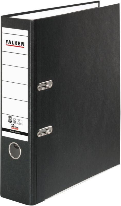 Classeur à levier Falken Large A4 80 mm Noir 2 Anneaux 11285558 Plastique