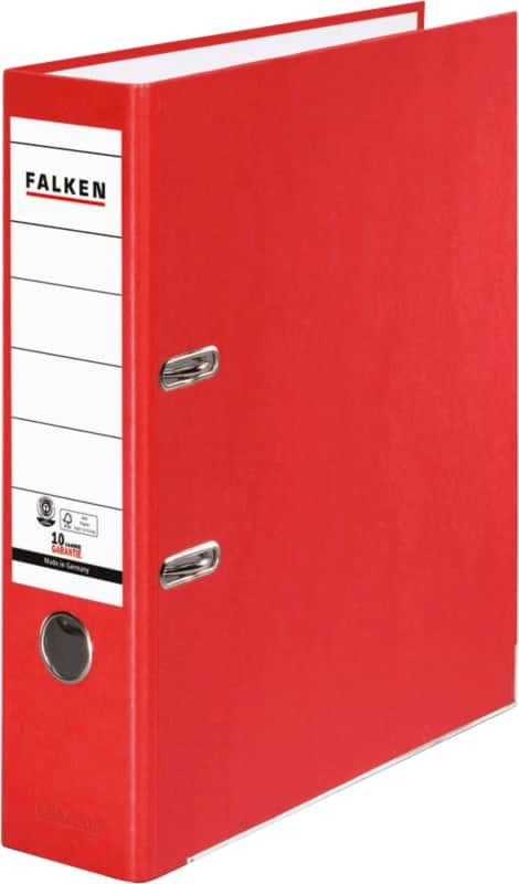 Classeur à levier Falken Large A4 80 mm Rouge 2 Anneaux 11285632 Plastique