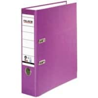 Classeur à levier Falken A4 80 mm Violet 2 anneaux 11285251 Carton, PP (Polypropylène)