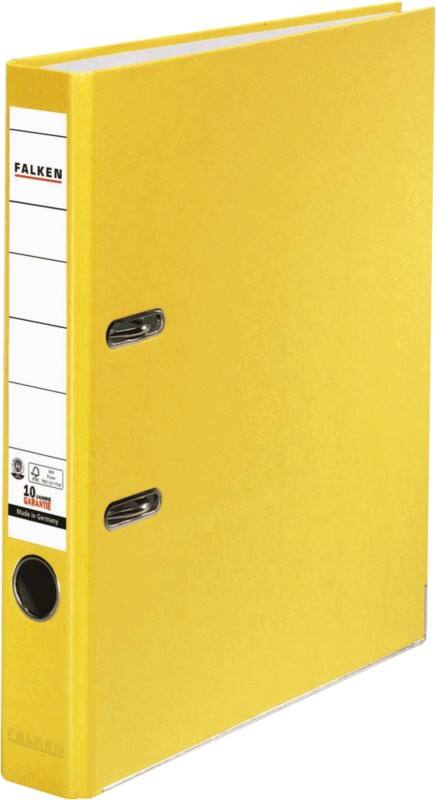 Classeur à levier Falken Étroit A4 50 mm Jaune 2 Anneaux 11286333 Plastique