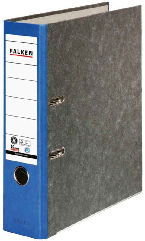 Classeur à levier Falken Large A4 80 mm Bleu 2 Anneaux 80024607 Carton Effet Marbre