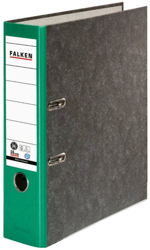 Classeur à levier Falken Large A4 80 mm Vert 2 Anneaux 80024714 Carton Effet Marbre