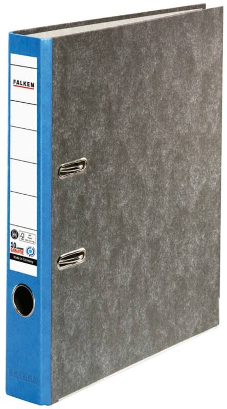 Classeur à levier Falken Étroit A4 50 mm Bleu 2 Anneaux S50 Carton Effet Marbre