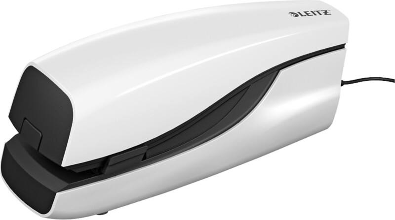 Agrafeuse électrique Leitz NeXXt 5533 Flat Clinch pleine bande blanc 20 feuilles E2 métal, plastique