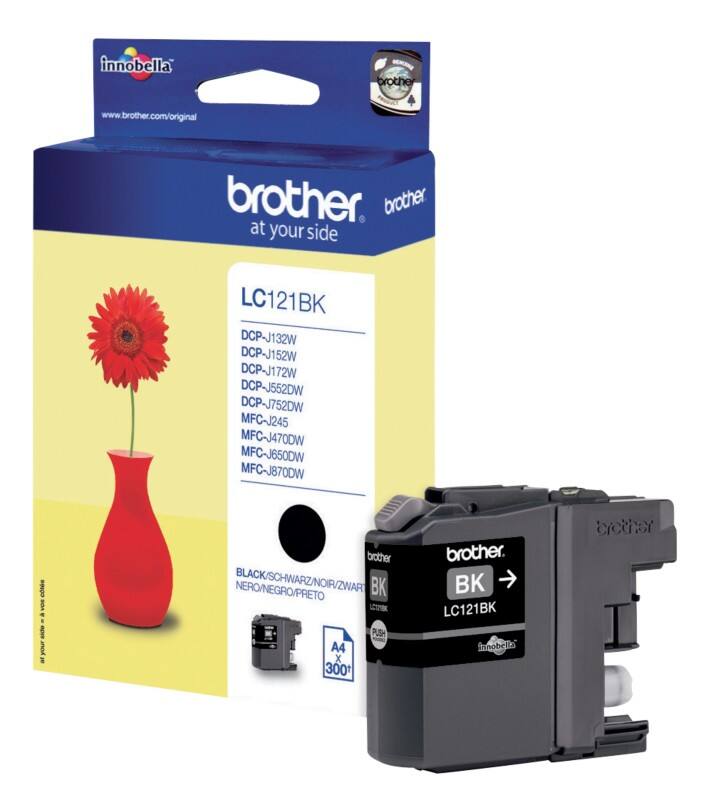 Cartouche jet d'encre Brother LC121BK D'origine Noir
