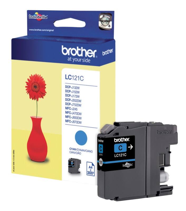 Cartouche jet d'encre Brother LC121C D'origine Cyan