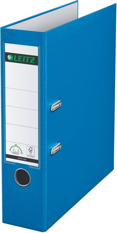 Classeur à levier Leitz Large 180° A4 82 mm Bleu clair 2 Anneaux 1010 Plastique Portrait