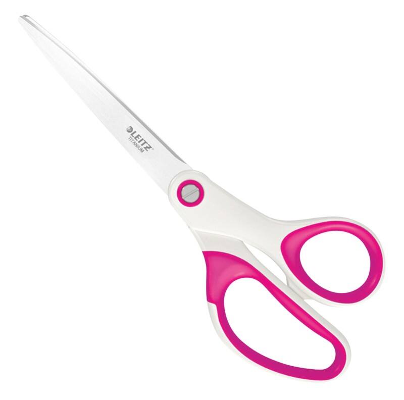 Ciseaux Leitz WOW 5319 revêtement titane acier inoxydable rose, blanc 205 mm