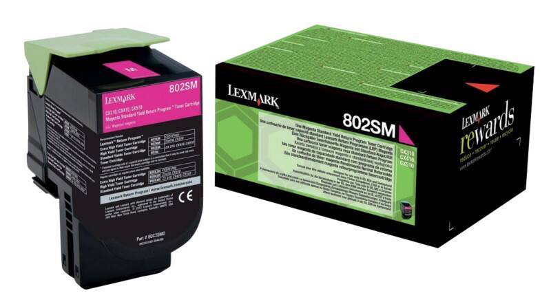 Toner Lexmark D'origine 80C2SM0 Magenta
