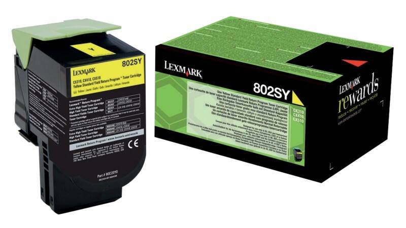 Toner Lexmark D'origine 80C2SY0 Jaune