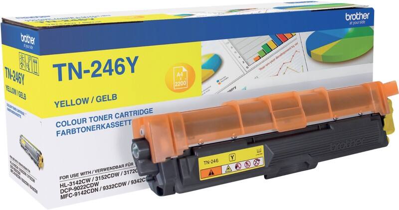 Toner Brother TN-246Y D'origine Jaune Box