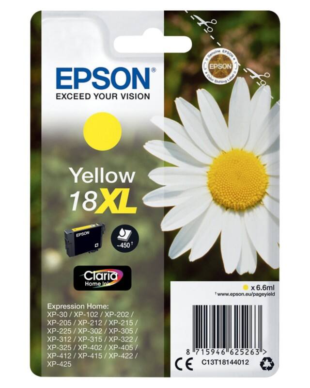 Cartouche Jet D Encre Epson D Origine 18xl Jaune C13t18144012 Viking Direct Luxembourg