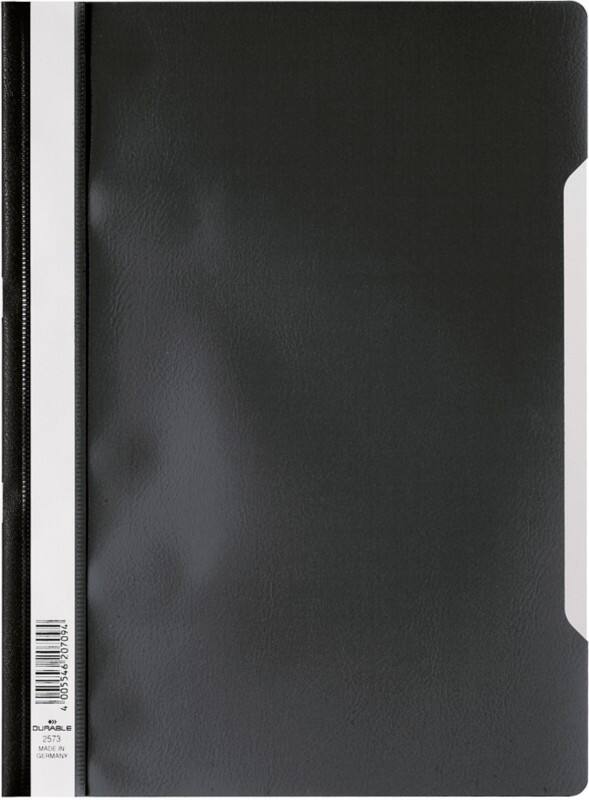 Farde à lamelle DURABLE 257301 Encoche pratique A4 Noir PP Avec étiquette inscriptible 22,5 x 30,9 cm
