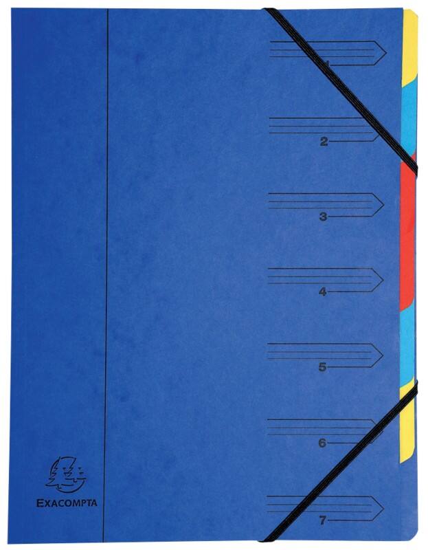 Trieur Exacompta 54072E A4 Bleu Carte 24,5 x 32 cm