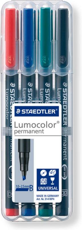 Marqueur pour tableau blanc STAEDTLER 341 Assortiment Ogive 97% Recyclé 4 Unités