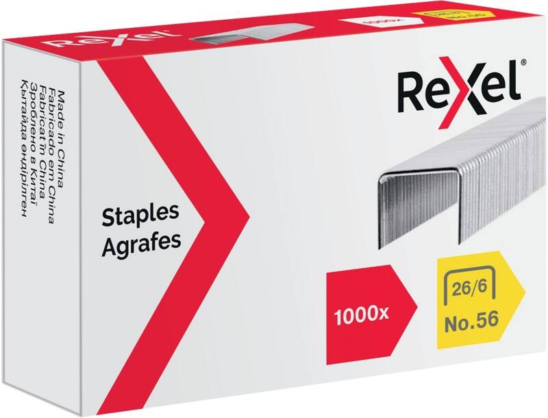Agrafes RexelNo.56 26/6 R06131 Métal galvanisé Argenté 1 000 Agrafes
