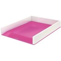 Corbeille à courrier Leitz WOW Dual A4 Blanc, rose 26,7 x 33,6 x 4,9 cm