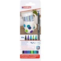 Feutres pinceau pour porcelaine edding E4200 Pointe pinceau Assortiment 6 Unités