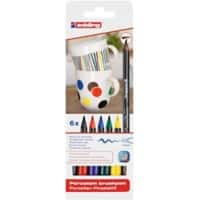 Feutres peinture pour porcelaine edding E4200 Pointe ronde Assortiment 6 Unités