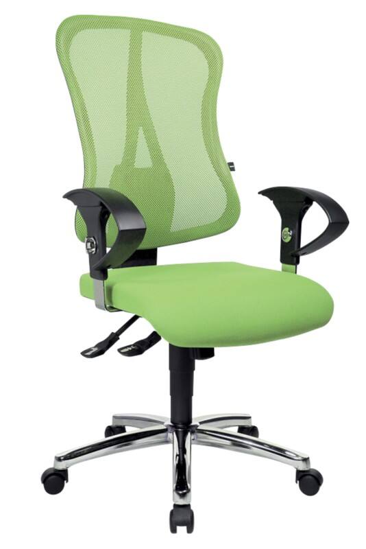 Siège de bureau Head Point SY Deluxe TOPSTAR Mécanisme synchrone Filet, Tissu Accoudoirs réglables en hauteur Siège réglable en hauteur Vert 110 kg