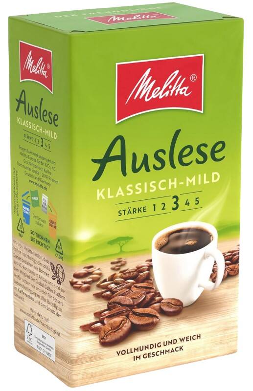 Café moulu Melitta Auslese Classic Doux 500 g