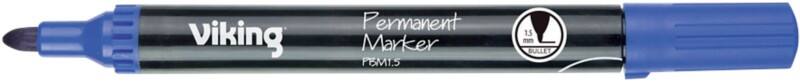 Marqueur permanent Viking PBM1,5 Moyen Ogive - 1,5 mm Bleu Résistant à l'eau
