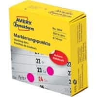 Pastilles autocollantes Avery 3854 Ø 19mm Rose 250 Étiquettes