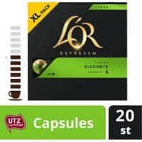 Capsules de café Lungo Élégante L'OR 20 Unités de 5.2 g