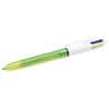 Stylo-bille BIC 4 Colours Fluo Assortiment Moyenne 0,42 mm Rechargeable
