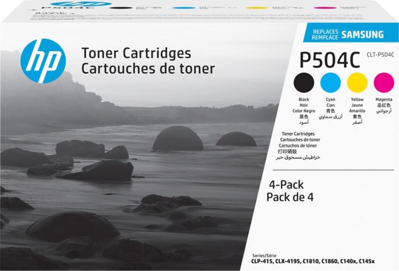 Toner CLT-P504C D'origine Samsung Noir, cyan, magenta, jaune Multipack 4 Unités