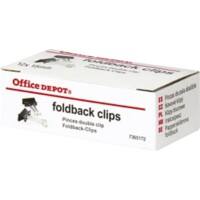 Pinces double clip 15 mm Noir 12 unités