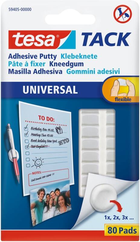 Pastilles adhésives tesa Blanc 35 g 80 Unités