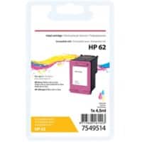 Cartouche jet d'encre Office Depot Compatible HP 62 3 Couleurs C2P06AE