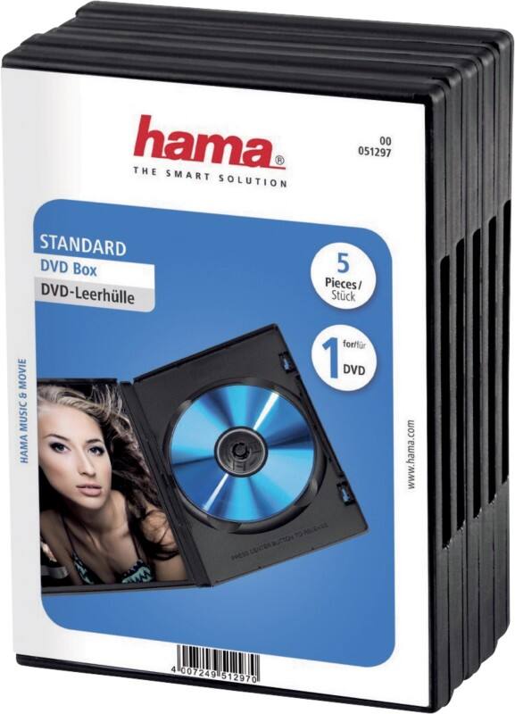 Boîtier CD/DVD Hama 5 unités