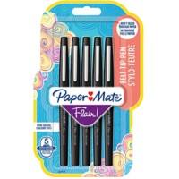 Stylo-feutre Papermate Flair Fine 0.7 mm Noir 5 Unités