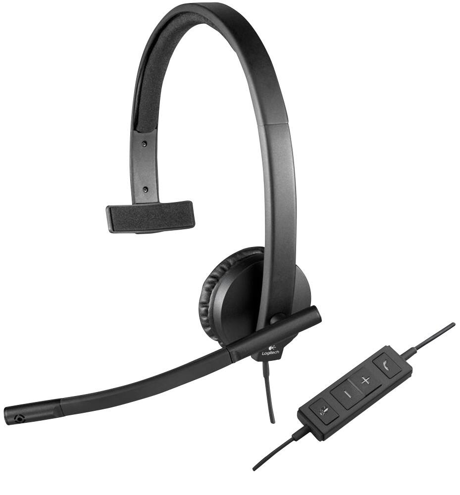 Casque audio Logitech H570E Avec fil Sur tête Mono Noir