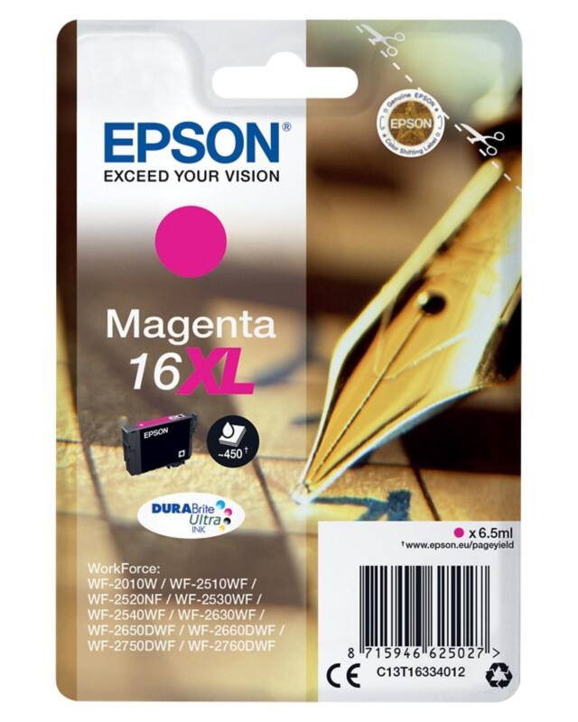 Cartouche jet d'encre Epson 16XL D'origine C13T16334012 Magenta