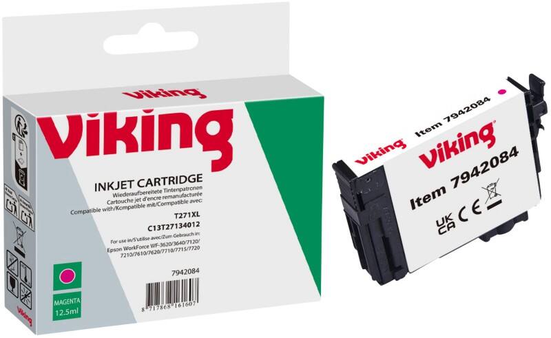 Cartouche jet d'encre Viking 27XL Compatible Epso T271340 Magenta