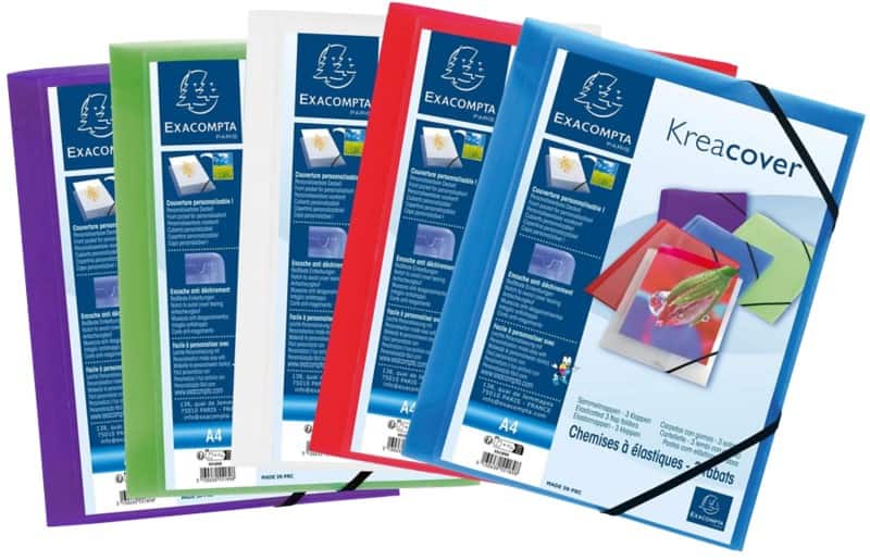 Chemises à 3 rabats Exacompta 55189E A4 Assortiment 90 g/m² 5 unités