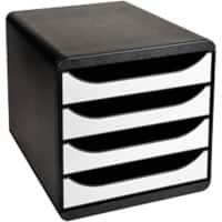 Module à tiroirs Exacompta 3104213D A4 PS Blanc, noir 26,7 x 34,7 x 27,8 cm