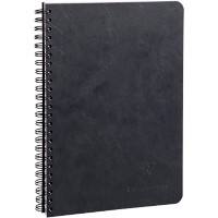 Cahier à spirales Clairefontaine Agebag A5 Noir Couverture en carte lustrée Quadrillé 50 feuilles