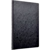 Cahier à spirales Clairefontaine Agebag A4 Noir Couverture en carte lustrée Quadrillé 50 feuilles