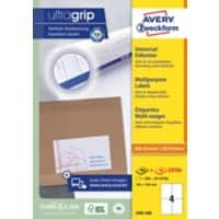 Étiquettes universelles Ultragrip AVERY Zweckform 3483-200 Adhésif A4 Blanc 105 x 148 mm 220 Feuilles de 4 Étiquettes