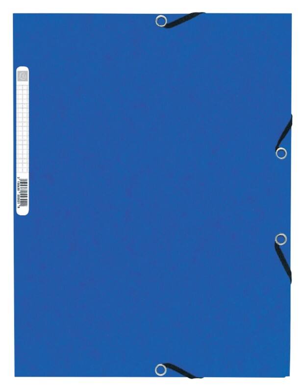 Chemise à élastiques Exacompta 55302E A4 Bleu Carte lustrée 24 x 0,3 x 32 cm