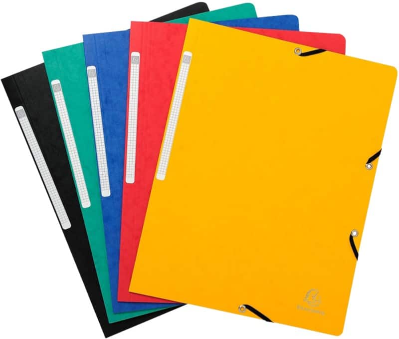 Farde à élastique Exacompta 5520E A4 Assortiment Carte lustrée 24 x 32 cm 5 Unités