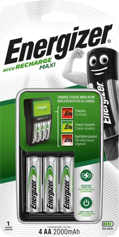 Chargeur de piles Energizer Maxi Alcaline 2000 mAh
