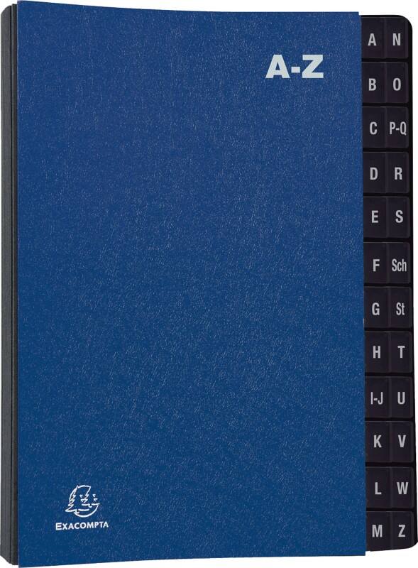 Trieur alphabétique extensible Exacompta A4 Bleu