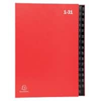 Trieur numérique extensible Exacompta A4 Rouge